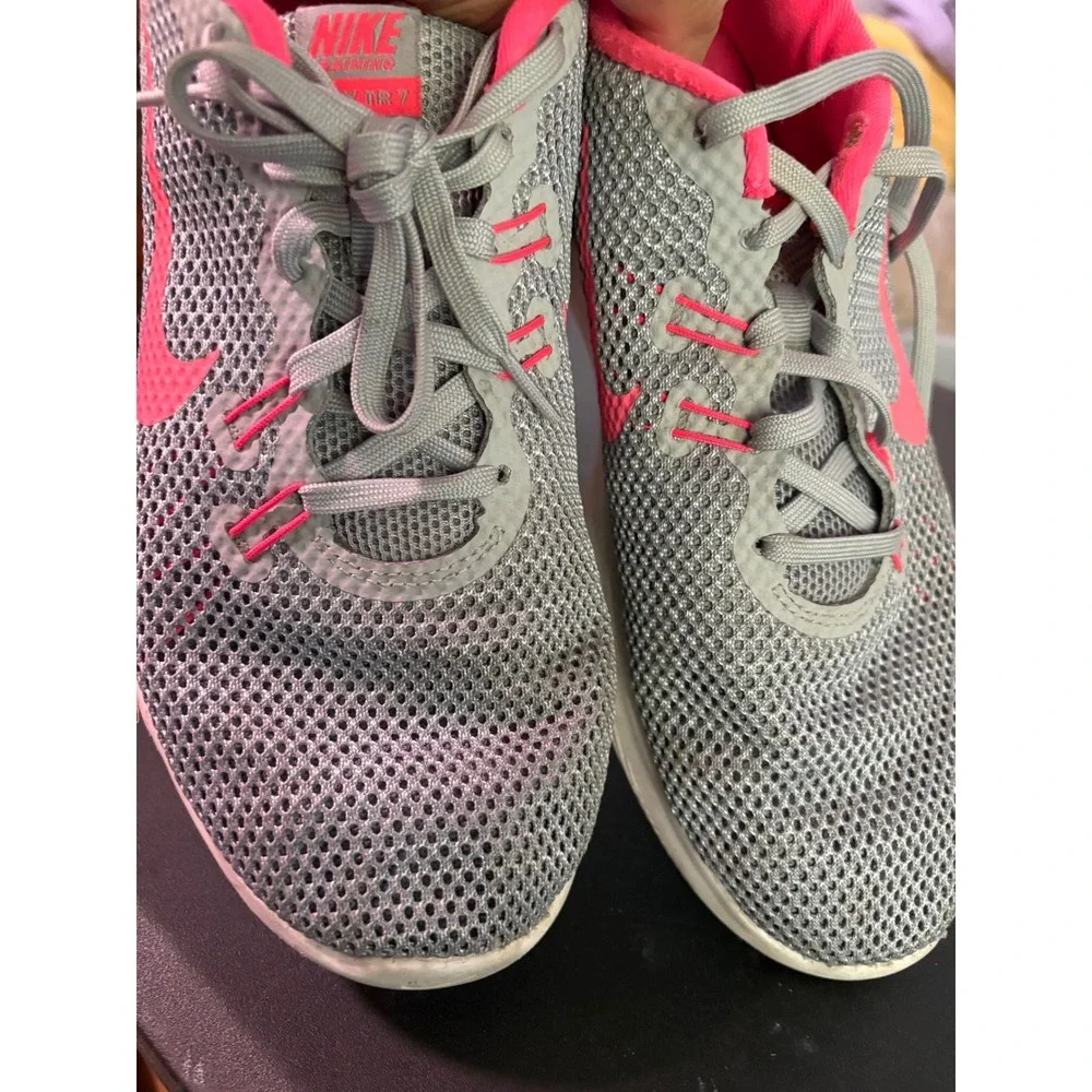 Nike Flex TR 7 Womens Training Shoes Grey Pink 898479-006 Size 9.5